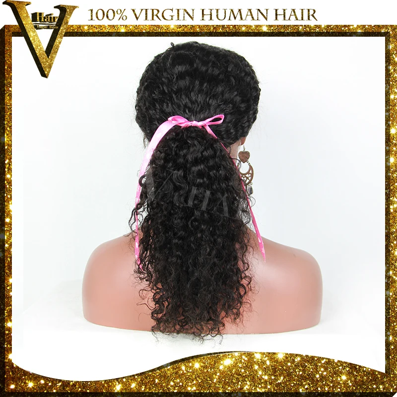 Glueless полные человеческих волос парики волнистые фронта парики необработанные девственницы бразильские волна воды для женщин 8 - 22 