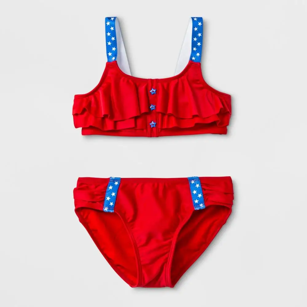 girls red swimsuit