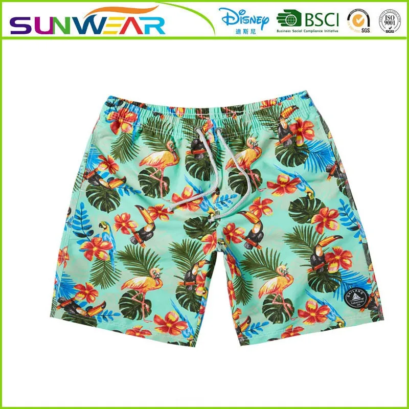 flamingo swim trunks