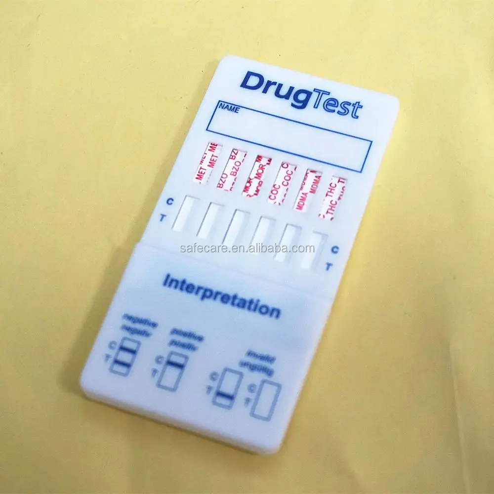 Individually Wrapped 6 Panel Instant Urine Drugs Test Dip Panel Card