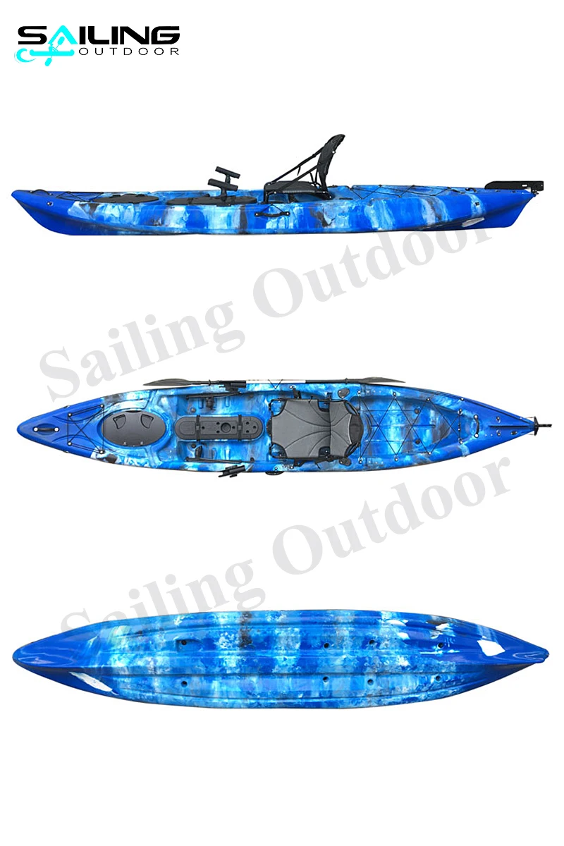 Sailing Outdoor 4.3m Lldpe Cheap Plastic Fishing Kayak With Pedal Buy