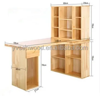 Wood Standard Size Bookshelf With Desk Buy Bookshelf Wood