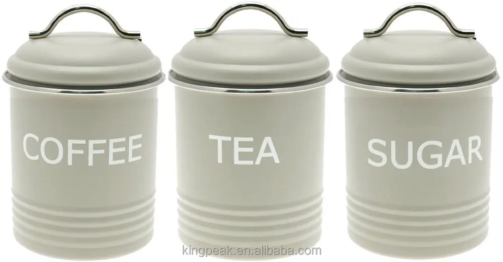 Hot Sale Set Of 3 Vintage Retro Style Airtigh Metal Tea ...