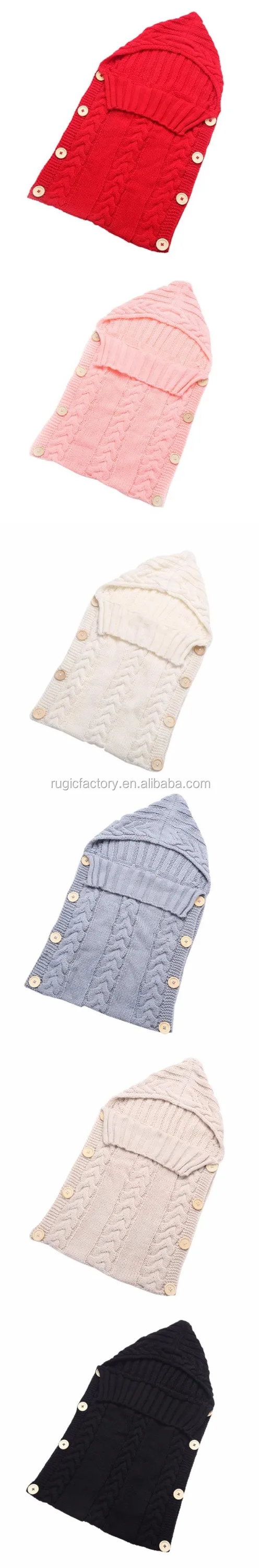white Neugeborenes Baby Gestrickt Wickeln Swaddle Decke Schlafsack f/ür 0-12 Monat Baby