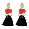 YWMT Latest New Trendy Fashion Jewelry Crystal Stud Pink Rope Silk Tassel Earrings For Women