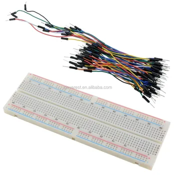 electronic circuit diy breadboard 830 point board 65pcs jumper wireelectronic circuit diy breadboard 830 point board 65pcs jumper wire kit set