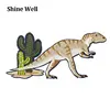 New products ancient dinosaur shape 3d promotional embroidery patch