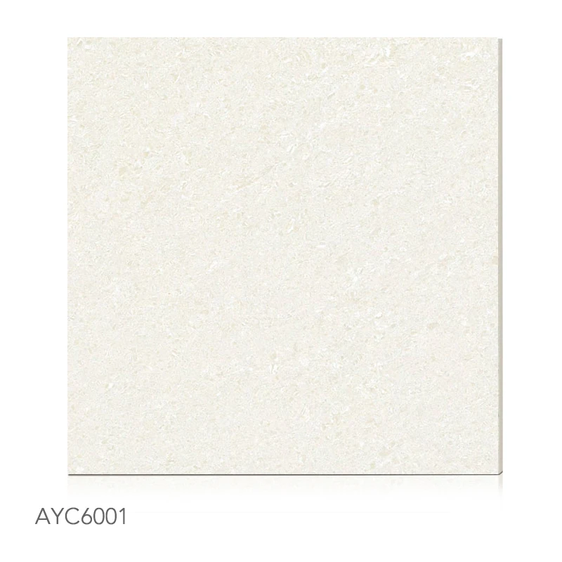 China Fushan white micro crystal porcelain tiles glossy finish front floor for office use