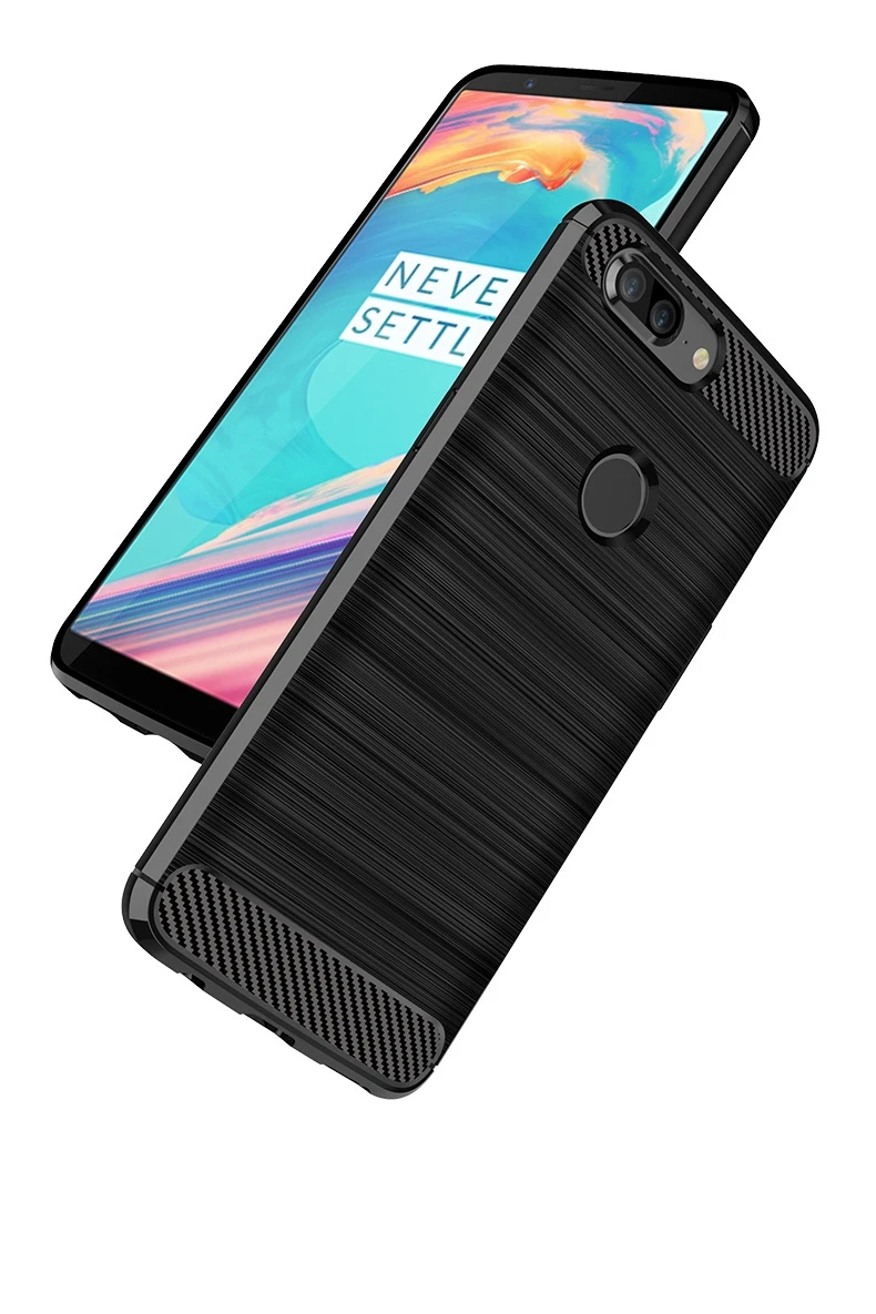 2017 New Arrival Carbon Fiber Tpu case For Oneplus 5t brushed tpu soft cover For Oneplus 5t