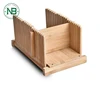 Bamboo Bread Slicer Wood Compact 3 side of slices Foldable Cuts bamboo bread cutting board