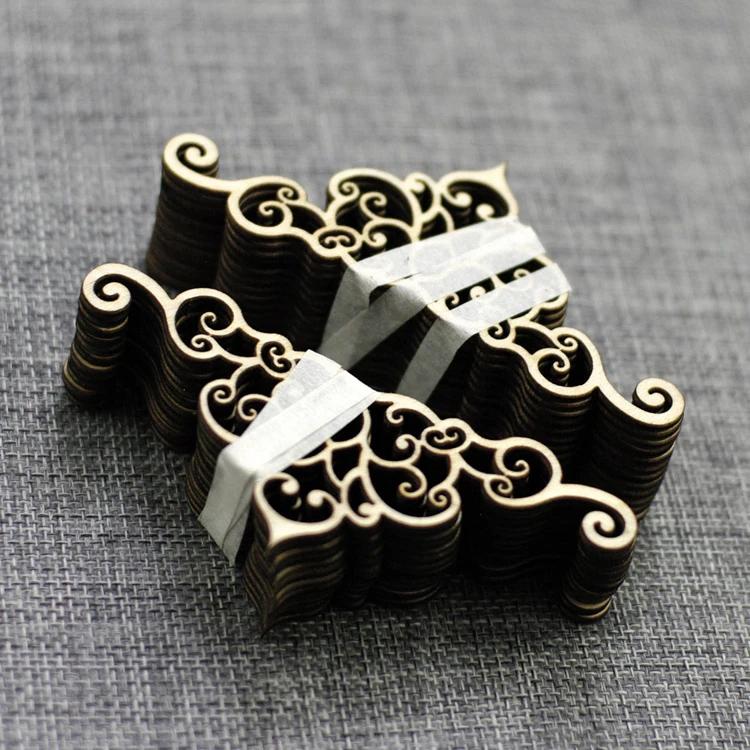 Wholesale Wooden Craft Classical Vine Die Cut Embellishments For Diy