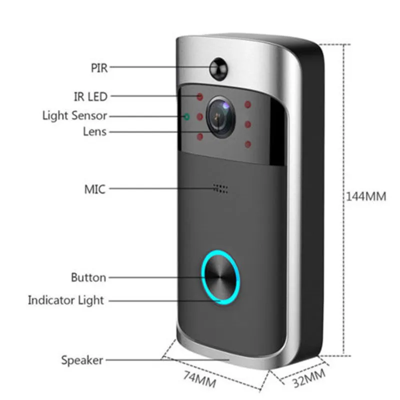 1080p Doorbell Camera Wifi Video Door Bell Camera Wireless Video Door