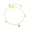 76507 xuping special offer pulsera de oro de las mujeres, elegant adorable flower pattern little bell girls bracelets