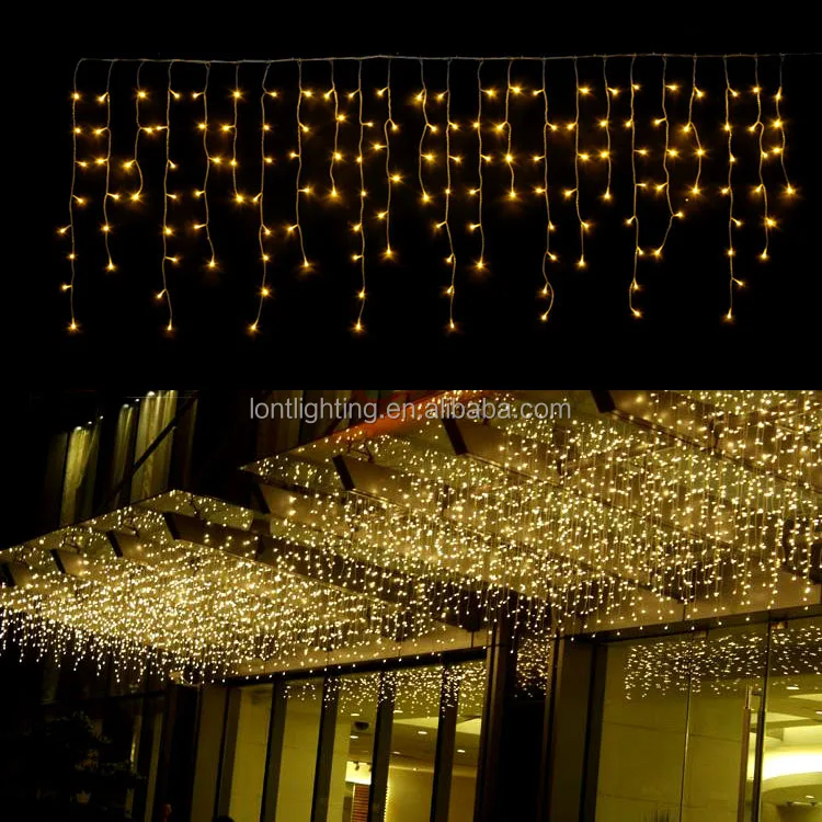 Wholesale christmas decorative icicle lamp color changing curtain led string light