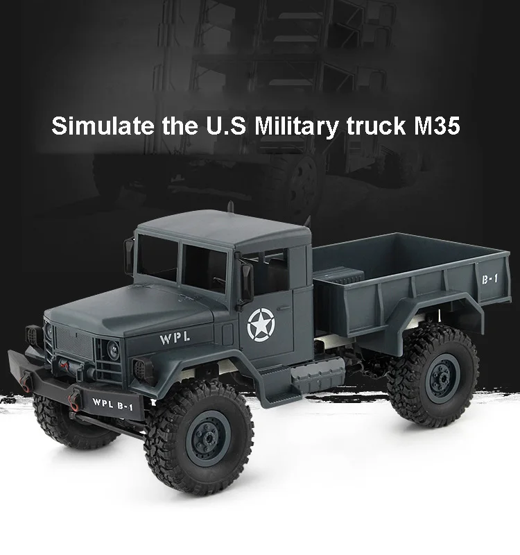 Wholesale Toys 2.4g 1/16 Rc Model Military Trucks U.s M35 Rtr 4x4 Truck