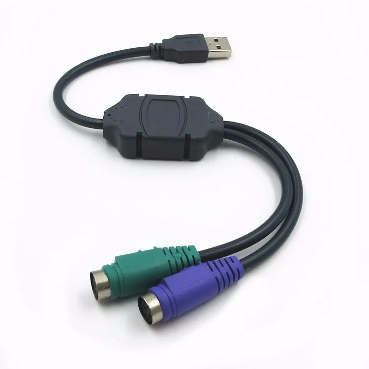 Ps2 To Usb Splitter 20cm Usb 2.0 To Ps/2 Converter Cable For Keyboard