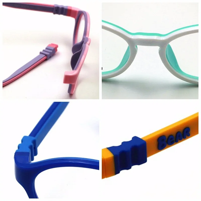 5021 Top Selling Screwless Rubber Hinges Kids Glasses With Changeable