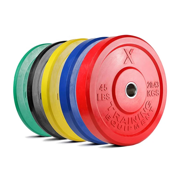 Bumper Weight Plates Wholesale Colored Rubber Screen Printing Polybag