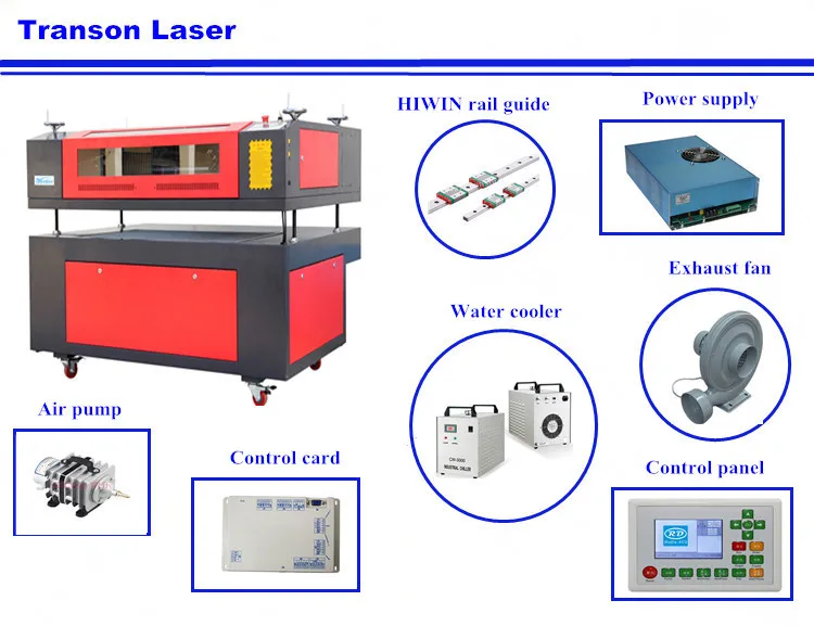 China best TS1060 Stone 100 watt co2 Laser Engraving Machine glass tube laser