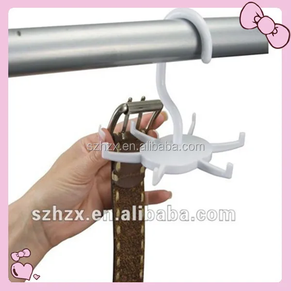 Newest 20 Holes Plastic Adjustable Rotating Tie And Belt Hanger Buy