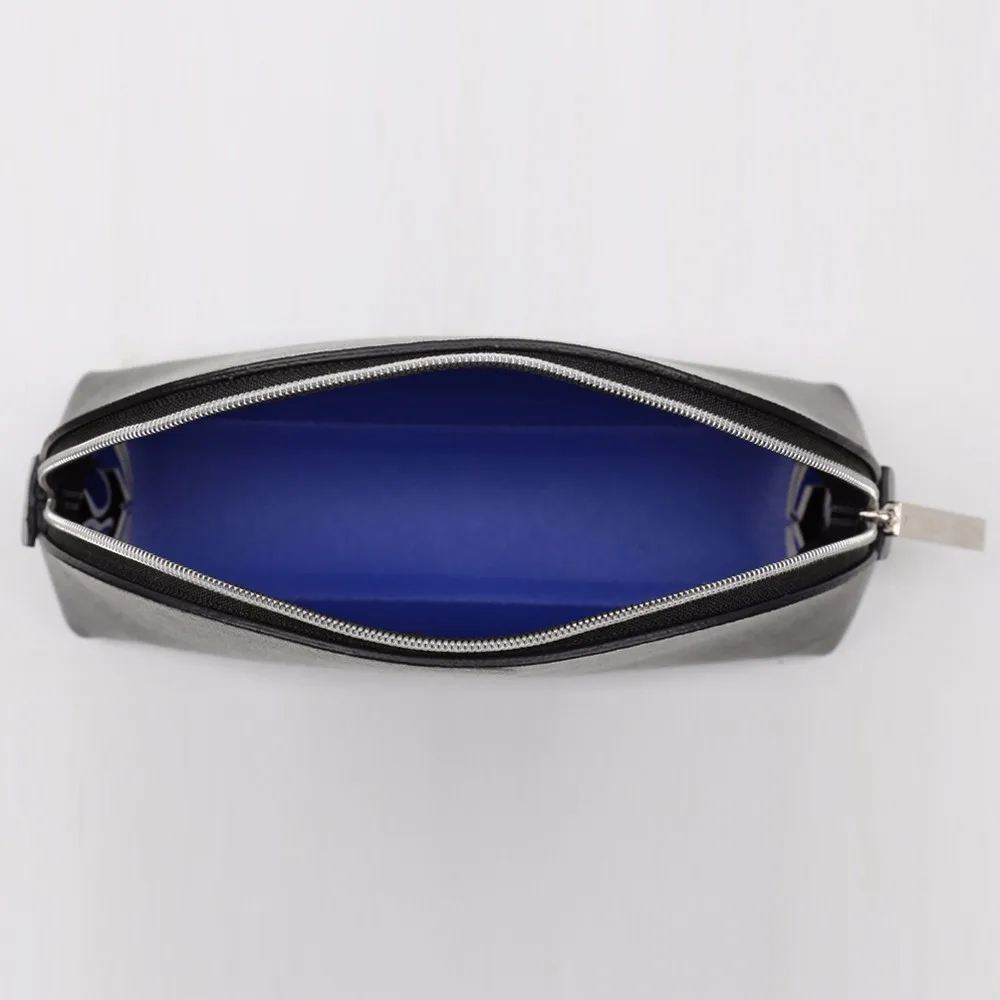 Factory Oem Mini Black Color Double Sided Pvc Half Moon Shaped Fashion Makeup Bag Product On Factory Oem Mini Black Color Double Sided Pvc Half Moon Shaped Fashion Makeup Bag Product On