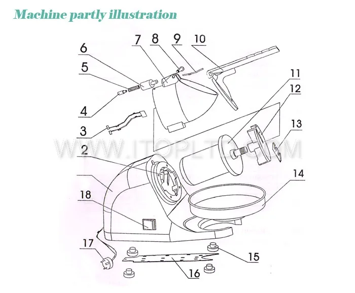 Wholesale Commercial ice crusher Ice Shaver Machine accesorios de cocina