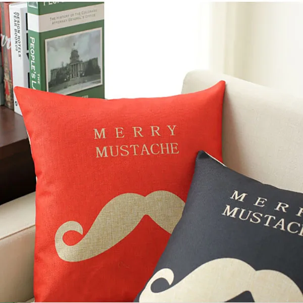Wedding Decoration British Red And Blue Throw Pillows Mustache