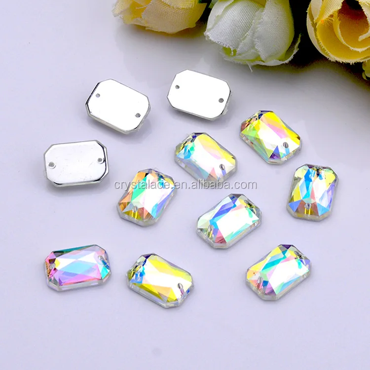 Top quality crystal aurore boreale, flat-backs sew on rhinestone, sew on crystal stones for dress wholesale