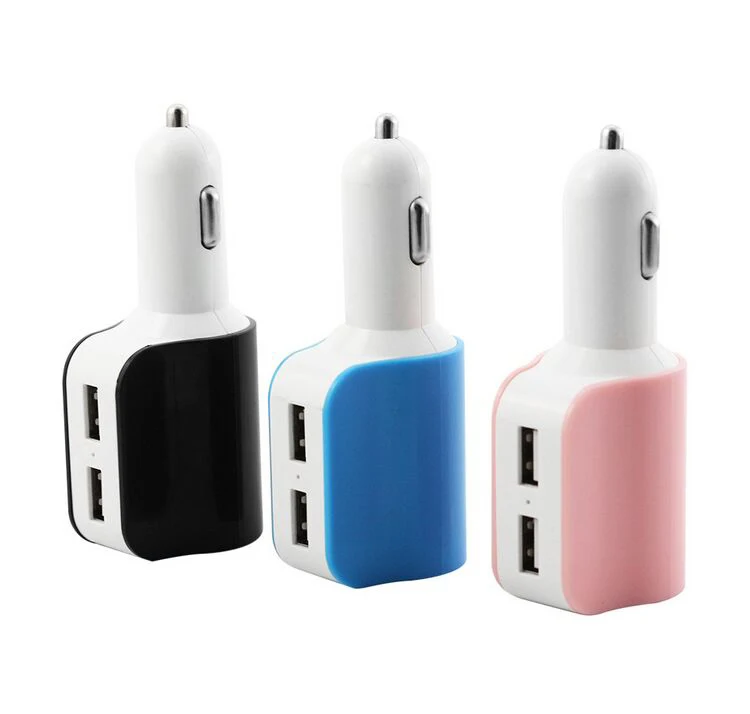 Micro Car Accessory Charger 12V 2 USB 3.1A One Way Cigarette Lighter Cocket Splitter Phone Usb Car Charger For All Smartphones