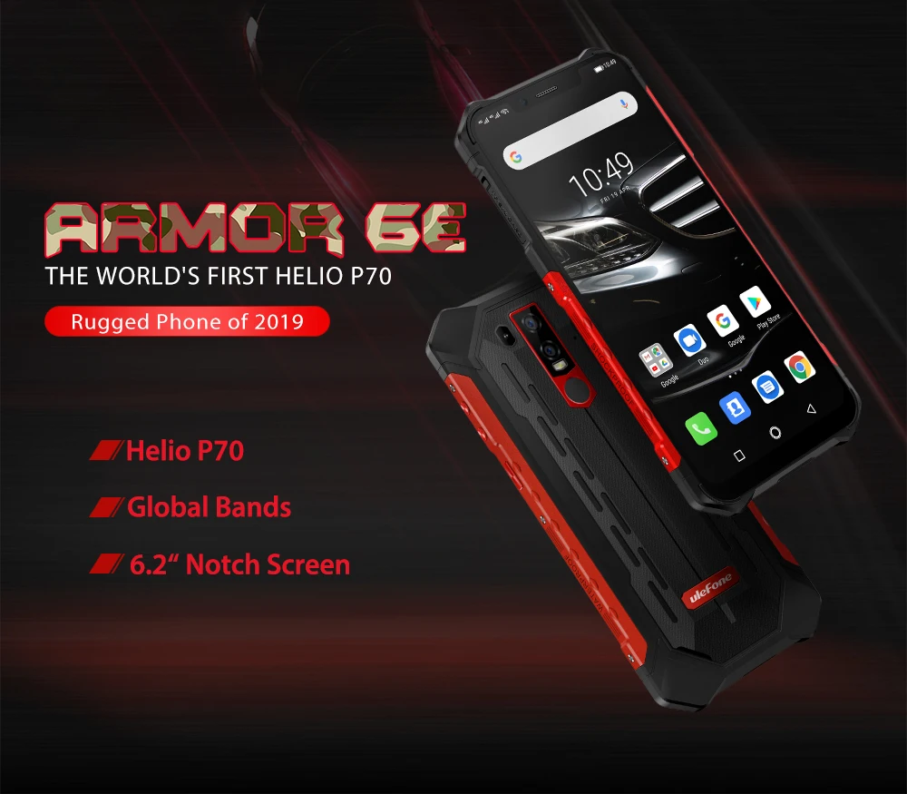 Global Band Ulefone Armor 6e Waterproof Ip68 Nfc Rugged Mobile Phone Helio P70 Otca Core 4gb