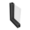 New arrival aluminum vertical sliding windows with powder coated finish