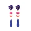 ed02101d Handmade Wholesale Fashion Jewelry Party Queen Semi Nature Precious Stone Drop Earrings For Women 2019