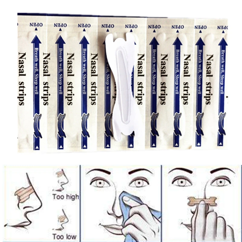 100 Pieces Breath Nasal Strips Anti Snore Nose Strips Nasal Strips