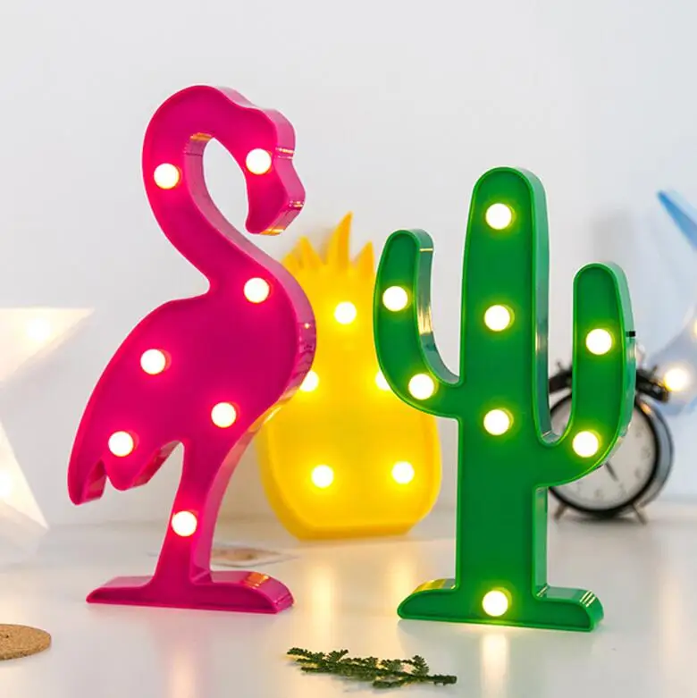 factory outlets battery powered cactus night light