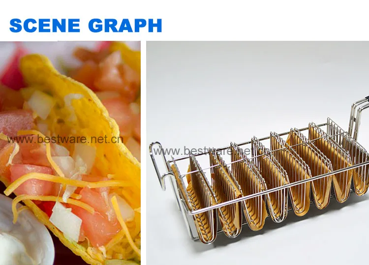 Food Grade Iron Wire and S/S 201 163*165*80mm bread Rectangular Non-stick Taco Fry Basket.jpg