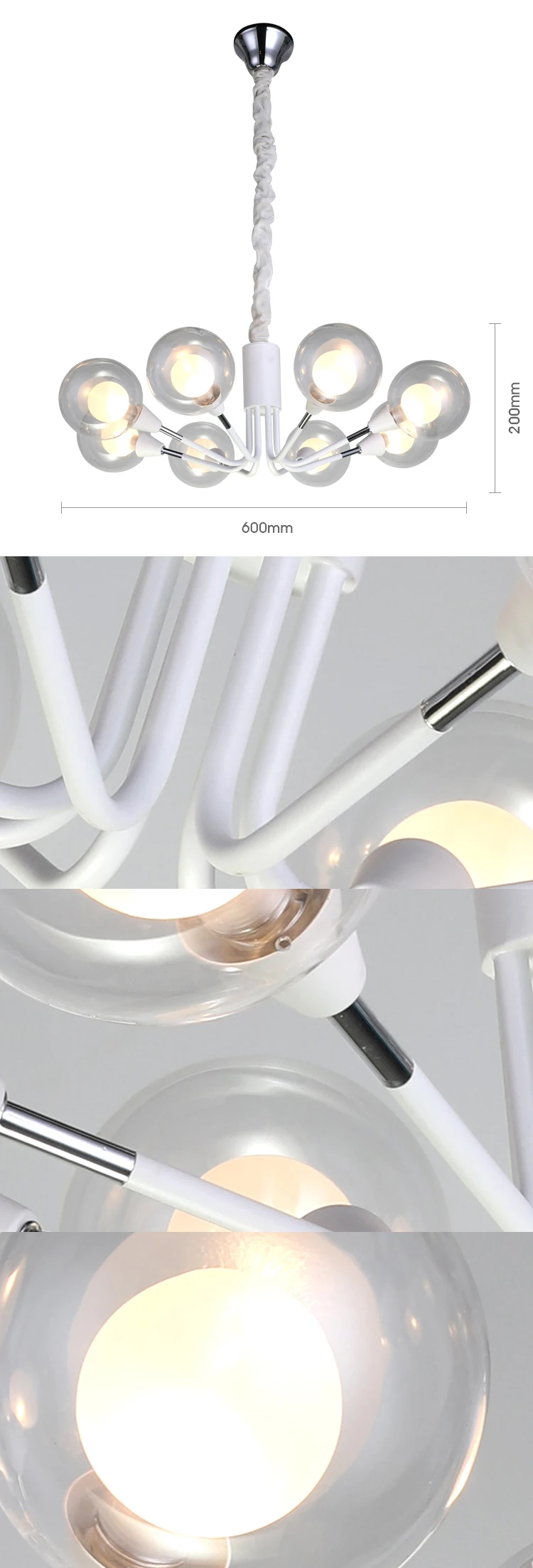 new arrival  modern classical glass chandelier pendant lighting for living room