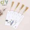 Custom printing tassel small gift classical Multicolor paper bookmark