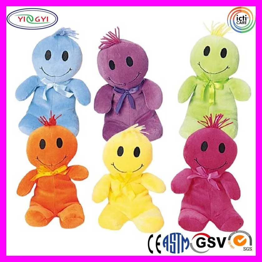 C224 Assorted Smiley Face Bean Bag Animal Toys People Stuffed Smiley
