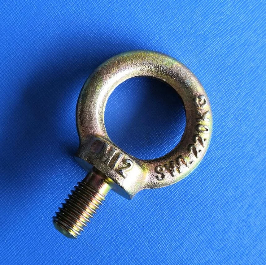 China High Quality Din580 Eye Bolt Yellow Zinc Plated M12 M16 M20 M24