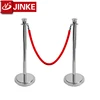 Hot Sale Stainless Steel Parking Lot Barrier Post With Red Velvet Rope