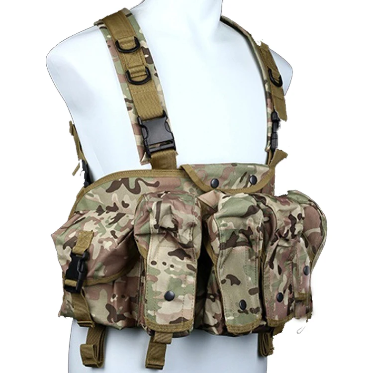 Tactical Airsoft Ammo Chest Rig Vest Ak Rifle Mag Ammo Carrier Combat