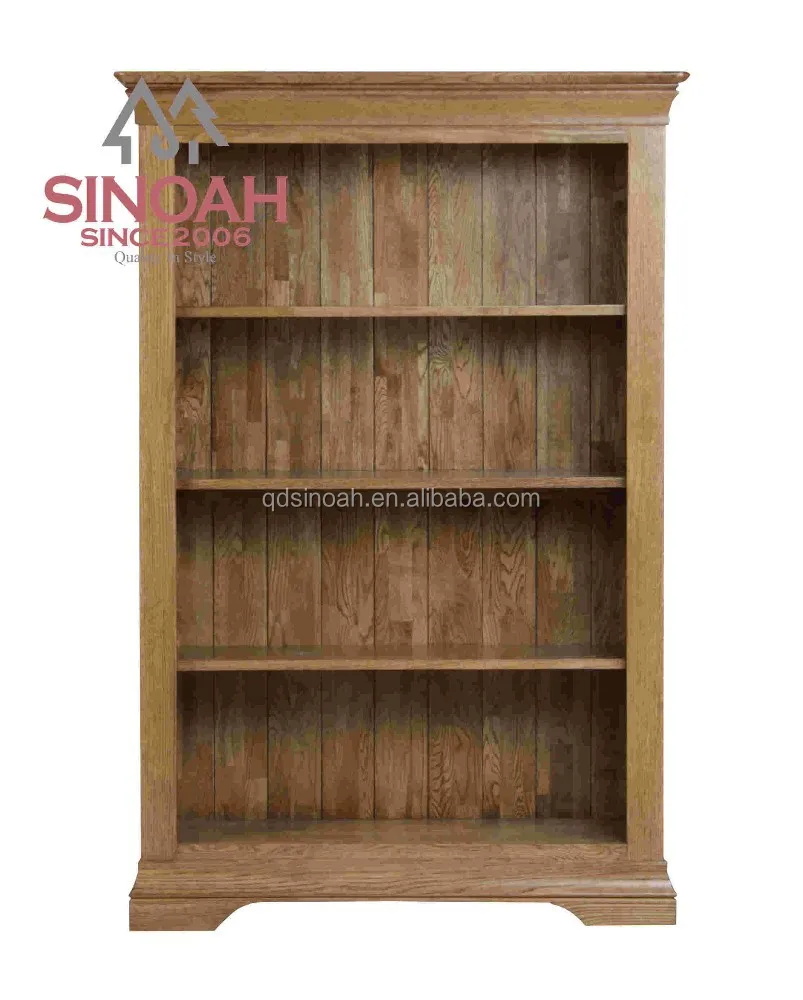Eiken meubelen woonkamer houten moderne smalle ondiepe boekenkast ...