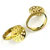 Soild Brass ring Adjustable Ring Base handmade Blank Pad ring cabochon gems m99