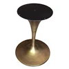 Antique style cast wrought iron table legs brushed bronze Round tulip table base For Eero Saarinen marble tulip dining Table