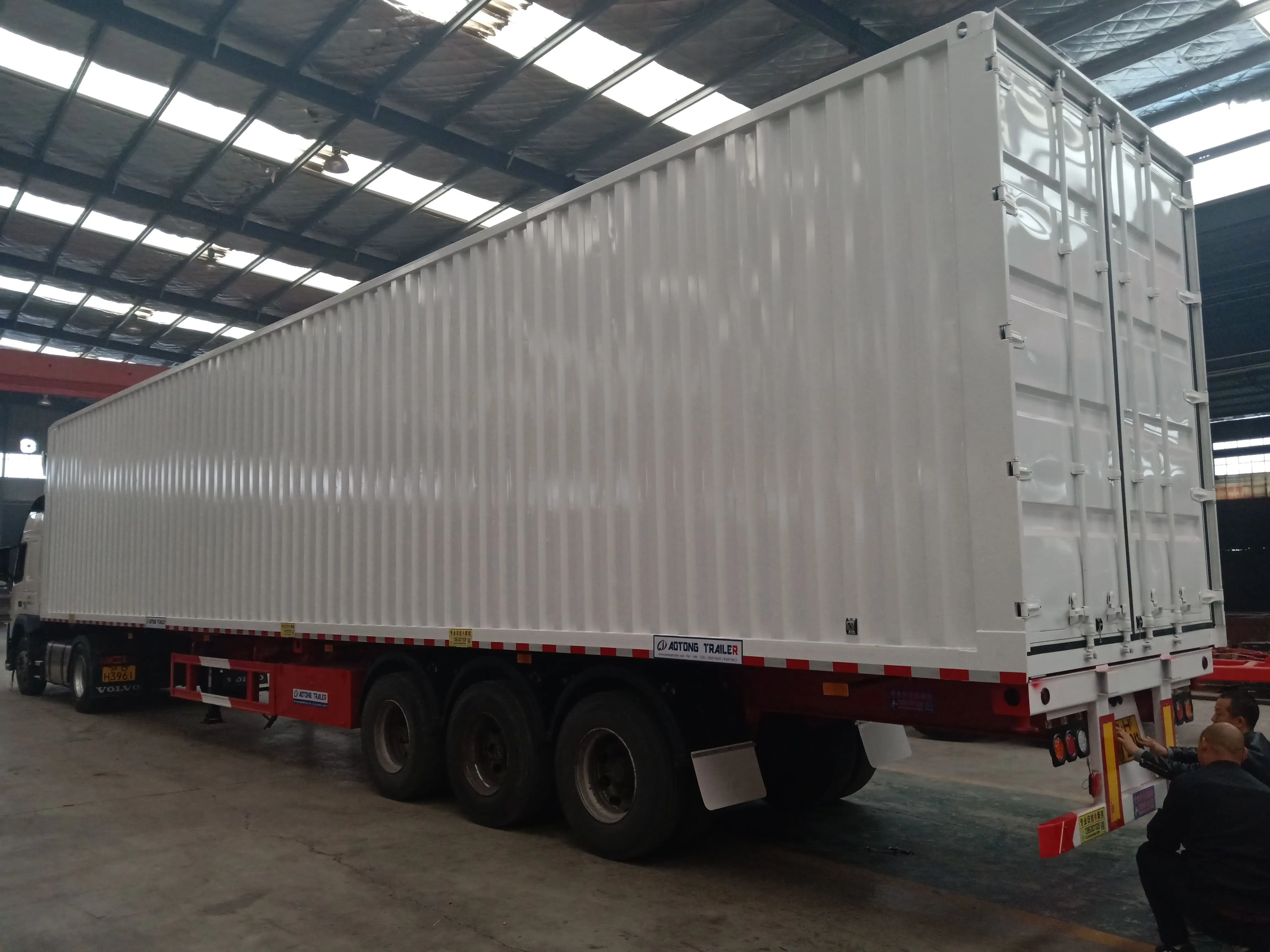 53ft Dry Van Semi Trailer With Aluminum Alloy Cargo Box - Buy Dry Van ...