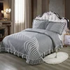 3D Design Luxury Knitted Woven Bedding Polycotton Embroidery bedspread Satin