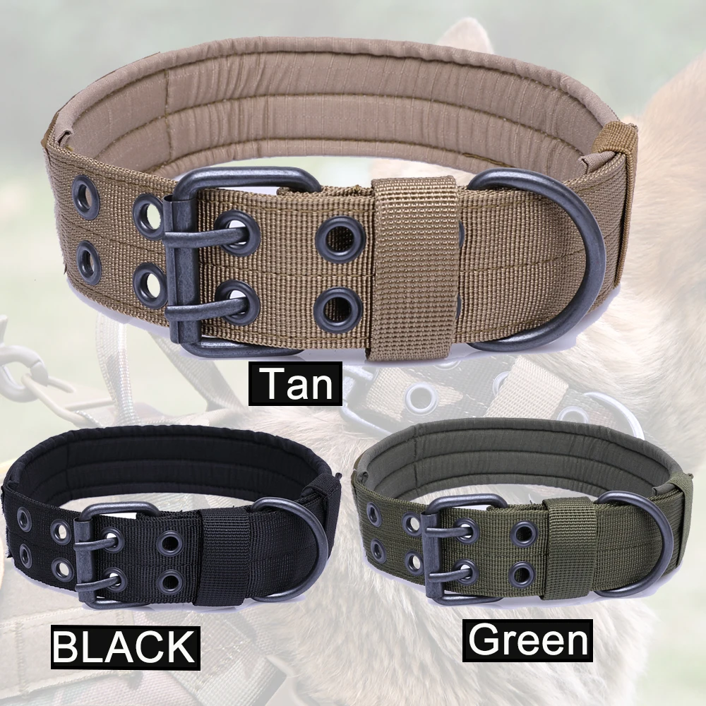 Tactical Dog Collars For Big Dogs And Leashes Nylon Tactical Dog