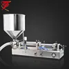 Small pneumatic semi automatic cream paste filling machine with hopper