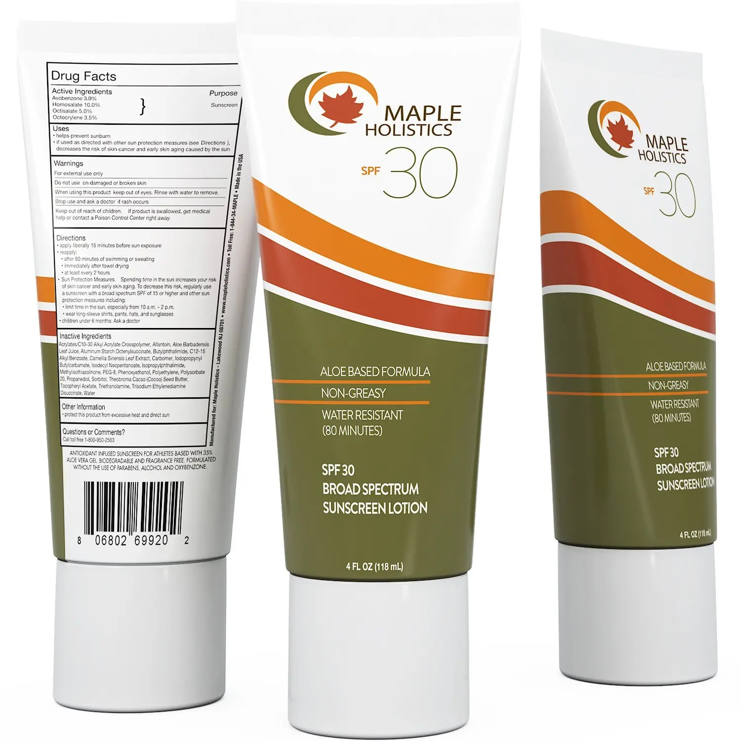 Natural Broad Spectrum Sunscreen SPF 30 - Antioxidant Infused Sunblock Face Lotion for Women and Men - Suntan Lotion for Sensitive Skin - Water Resistant and Sweat Resistant with Moisturizing Aloe