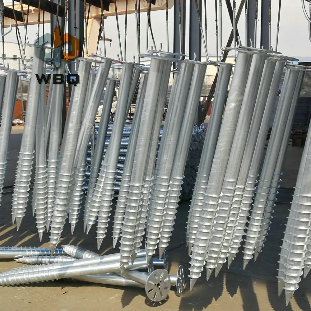 Hot Dipped Galvanized Concrete Post Supports /ground Screw/screw Pile